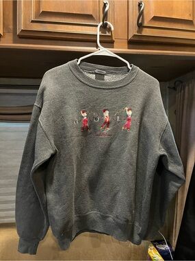 Vintage Golf Novelty Embroidered Gray Crewneck Sweatshirt GOLF